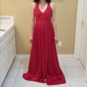 Apple Red Bridesmaid Dress